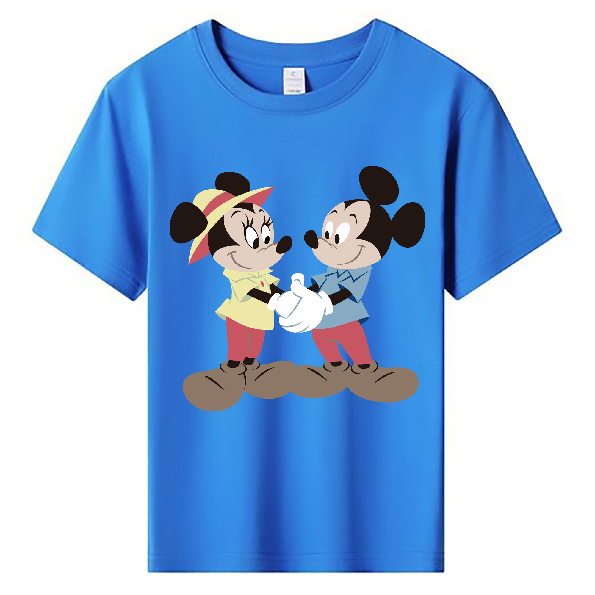 ミッキーマウス Mickey Mouse 綿100％キッズTシャツ（フロントプリント）